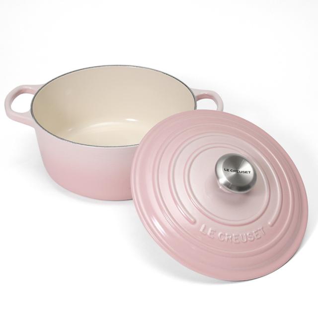 人気ブランドを ルクルーゼ ル クルーゼ 両手鍋 ココットロンド 24cm シェルピンク 777 つまみシルバー Le Creuset 格安即決 Bayounyc Com