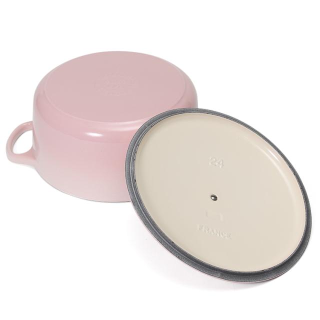 人気ブランドを ルクルーゼ ル クルーゼ 両手鍋 ココットロンド 24cm シェルピンク 777 つまみシルバー Le Creuset 格安即決 Bayounyc Com