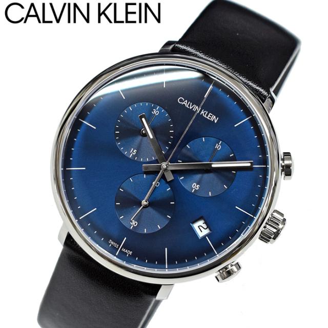 人気ブランド レビューを書いて5年保証 カルバンクライン Calvin Klein ハイヌーン High Noon メンズ 時計 Ck 155 K8m271cn ブルー ブラック レザ お歳暮 Akcjacash Pl