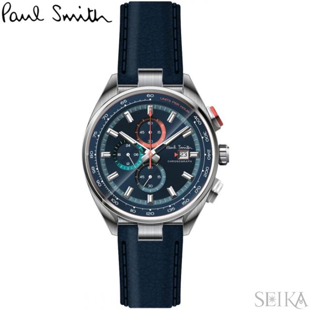 ポールスミス Ps 時計 腕時計 Sale メンズ クロノグラフ プレゼント ネイビー レザー