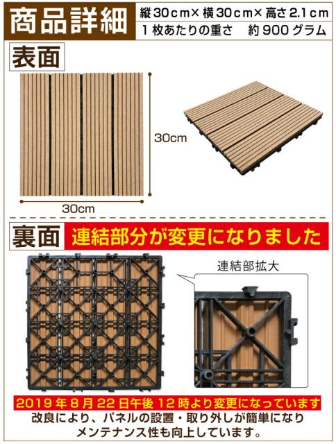 50 Off ウッドパネル ウッドデッキタイル 50枚セット 送料無料 人工木 樹脂 庭 ウッドデッキ デッキパネル 木製タイル 庭 フロアデッキ ベラン 国内配送 Carlavista Com