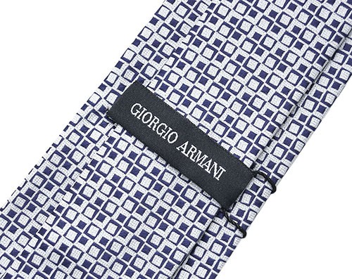 アルマーニ ネクタイ メンズ ジョルジオ アルマーニ ジャガード デザイン シルク100％ ネイビー/ペールグレー 30412の通販はau