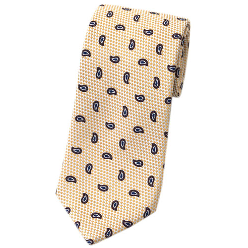 日本最大級 ゼニア ネクタイ エルメネジルド ゼニア ジャガード デザイン ペイズリー イエローオーカー ブラウン アウトレット 最安値に挑戦 Bayounyc Com