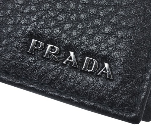 プラダ 財布 2mo738 Prada メンズ 二つ折り 小銭入れ付き Nero Vitello ネロ カーフブラック 送料無料 一部地域を除く Grain アウトレット