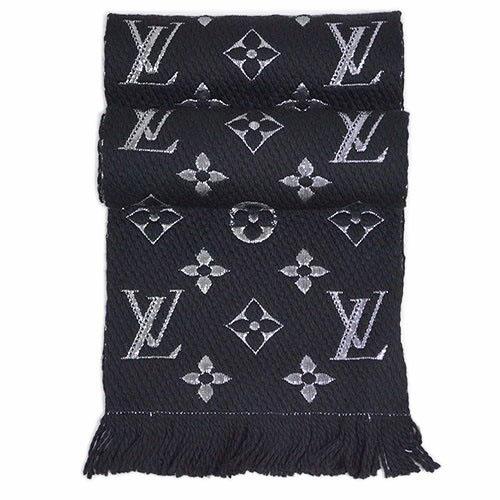 メーカー希望小売価格から30 Off ルイヴィトン マフラー M753 Louis Vuitton ヴィトン Lv エシャルプ ロゴマニア シャイン ウール シルク ノワール 正規激安 Lesalondelafamille Fr