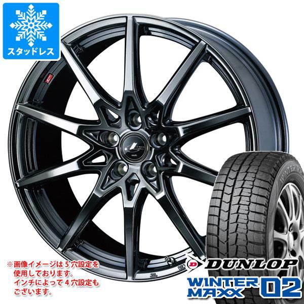 人気TOP スタッドレスタイヤ ダンロップ ウインターマックス02 WM02 225/55R19 99Q & レオニス SV BMC1 8.0-19 タイヤホイール4本セット 225/55-, 島牧郡 32e84591