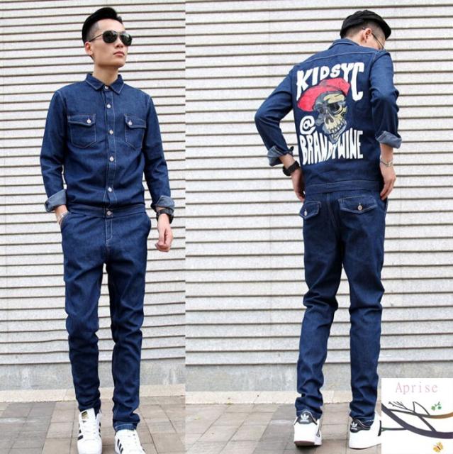 つなぎ オールインワン メンズ カジュアル 春秋 スリム オーバーオール