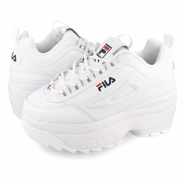 fila disruptor white navy red