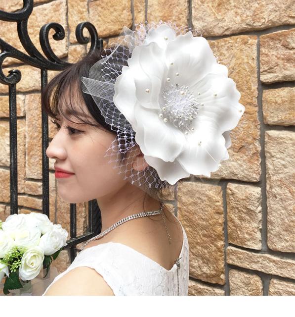 国内最安値 送料無料 ヘッドドレス ヘアー ヘアクリップ 花 フラワー コサージュ 髪飾り 大きい ビッグ ウェディング 結婚式 パール ビジュー ヘ 好評につき延長 Carlavista Com