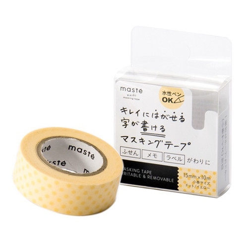 マークス 水性ペンで書けるマスキングテープ 小巻 ドットイエローの通販はau Wowma ワウマ プリティウーマン 商品ロットナンバー