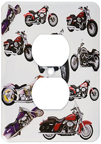 3Dローズ ハーレーダビッドソン(商標登録)のオートバイ(複数)が描写された (品)