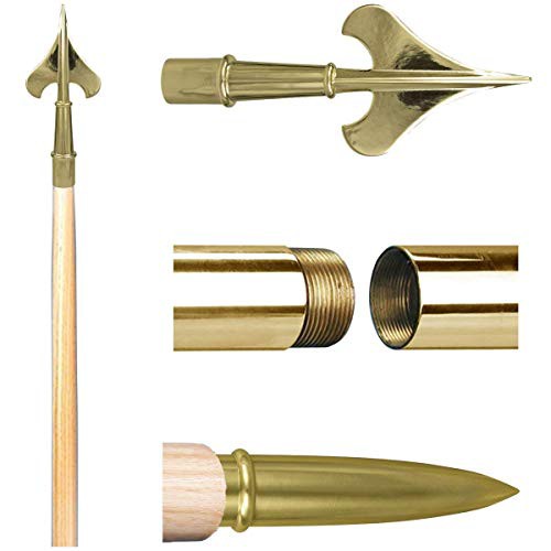 Guidon Pole Set with Gold Fittings 8' Height by EDER Flag Mfg(中古品)