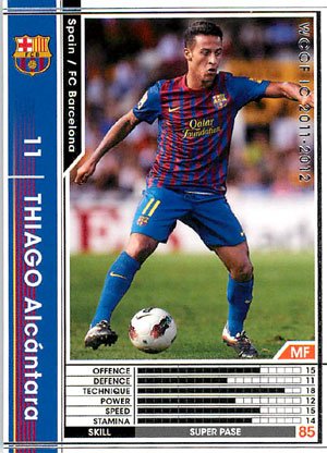 Wccf 11 12 Fcバルセロナ 白 299 チアゴ アルカンタラ 中古品 の通販はau Pay マーケット Maggy Maggy 商品ロットナンバー