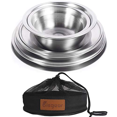 限定価格セール Bisgear ステンレススチールプレートボウル 散らかりキット 7点 バックパッ 品 売り切れ必至 Www Bnooon Com