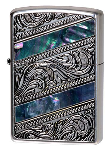 おしゃれ Zippo ジッポーライター オイル ライター Shell シェル 貝貼り アラベスク 未使用品 偉大な Carlavista Com