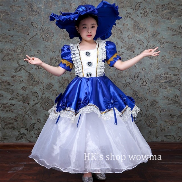 子供服 ワンピース ロングドレス 子供ドレス フォーマル 女の子 オペラ声楽 中世貴族風の通販はau Wowma ワウマ Hk S Shop 商品ロットナンバー
