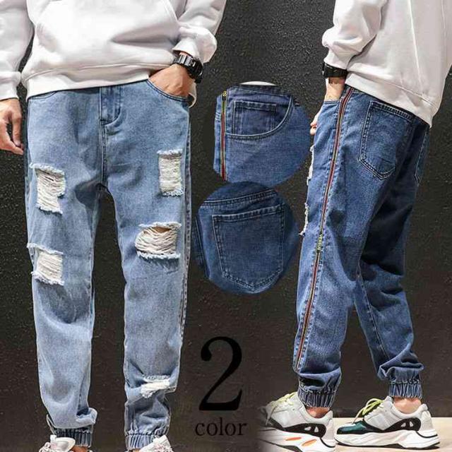 上ジーンズ 破れ ファッション 人気のファッション画像