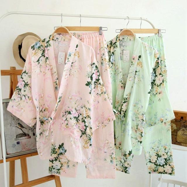 送料無料パジャマ甚平レディースファッションルームウェアじんべい甚平花柄コットン通気長袖女性用和装女の子大人用の通販はau Pay マーケット ショップヨシダ 商品ロットナンバー