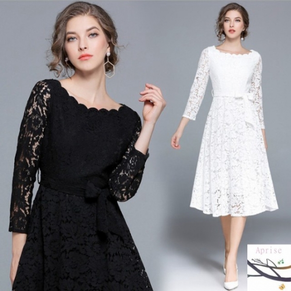 パーティードレス 結婚式のお呼ばれ40代フォーマルワンピース 長袖 レース 刺繍 ワンピース 着痩せ 袖あり ロング 同窓会 黒 ワンピースの通販はau Pay マーケット Dress Box 商品ロットナンバー