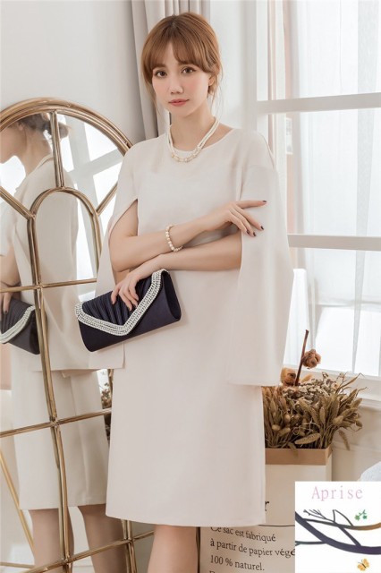 パーティードレス レース ミモレ丈 フォーマル 親族結婚式のお呼ばれドレス 大人可愛いワンピース 40代 50代のフォーマルドレス ベージュの通販はau Wowma ワウマ Dress Box 商品ロットナンバー