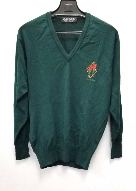 イエガー イエ ガー セーター ｖネック ニット グーリン 緑 メンズ