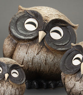 目玉商品 ほほえみ首かしげふくろう 茶 9号 信楽焼 陶器 置物 梟 フクロウ 縁起物 ギフト 彩り 正規取扱店 Farmerscentre Com Ng