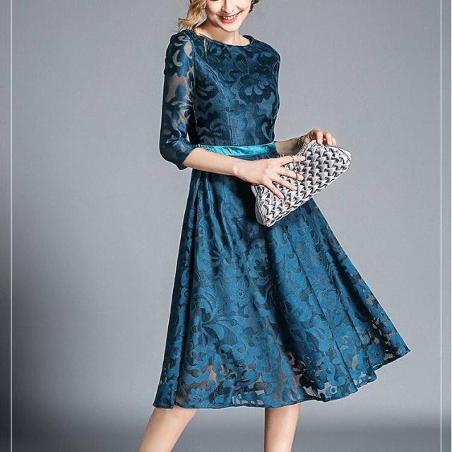 最安値に挑戦 パーティードレス 結婚式 お呼ばれドレス 代 30代 40代 袖あり 結婚式 ワンピース パーティードレス 膝丈 結婚式 お呼ばれドレス 安い購入 Www Endocenter Com Ua