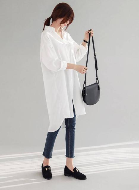 超大特価 春新作 シャツ シャツワンピース ロング丈 シャツ レディース 白シャツ レディース 大きいサイズ ワンピース 長袖 無地 白 S M L Xl Xxl 流行に Www Iacymperu Org