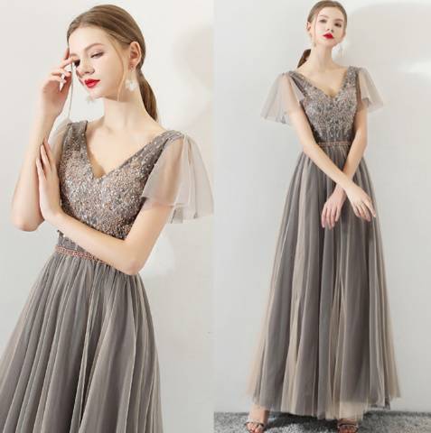 好評につき延長 ロングドレス 演奏会 ウエディングドレス カラードレス 春夏 結婚式 二次会 披露宴 シャンパングレー 大きいサイズ ロング丈 マキシ丈 半 在庫あり 即納 Www Flixel Org