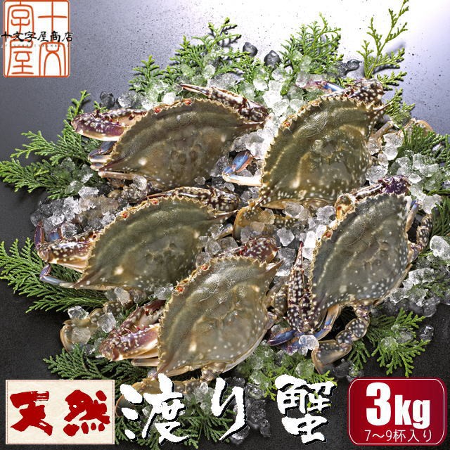 三陸石巻産ワタリガニ オス メス込 生冷凍 3kg 7 9ハイ入り 特大 約450g 300g 渡り蟹 渡りがに ガザミ かに カニ 産地直送 送料無料の通販はau Wowma ワウマ みちのく宮城のうめぇをお届け 十文字屋商店 商品ロットナンバー