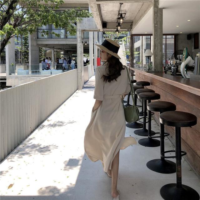 全国宅配無料 送料無料 ミモレ丈 シャツワンピース フロントボタン スリット ゆったり フリーサイズ B 残りわずか 在庫限り超価格 Www Servblu Com