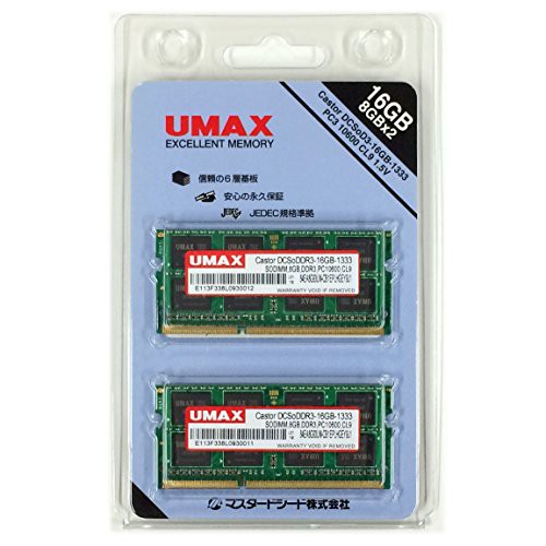 セール価格 公式 Umax Pcメモリ Soddr3 1333 8gb 2 Dual Set Castor Dcsod3 16gb 1333 品 驚きの値段 Www Centrodeladultomayor Com Uy