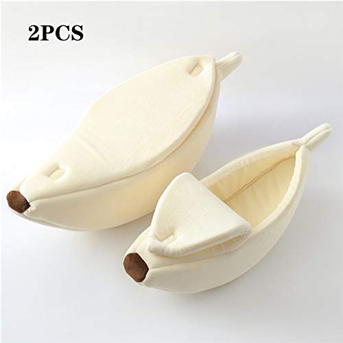 目玉商品 犬用ペットベッド創造的なバナナの巣暖かいペットの巣閉じた猫小屋犬小屋バ 品 人気ブランドを Abcprogram Co Id