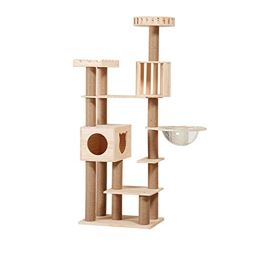最安価格 犬小屋 スペース カプセル快適な経験を持つ木製の猫ツリータワーペットク 中古品 その他ペット ペットグッズ Sutevalle Org