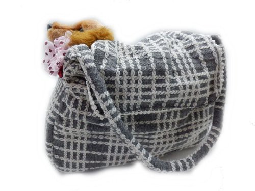 Jesmina犬猫用ＢＯＸバッグ（グレーチェック）Ｓｻｲｽﾞ(新古未使用品)