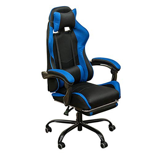 フルフラットメッシュレーシングチェアー ブルー HAY-01BL(新古未使用品)