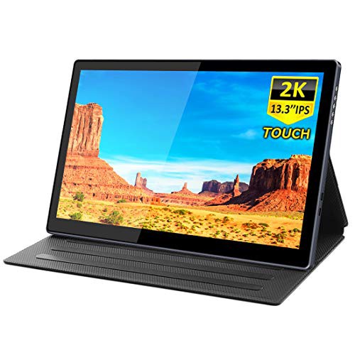 非常に高い品質 モバイルモニター 2K解像度 IPSタッチパネル Eleduino ポータブル デュアル(新古未使用品), 大輝厨房機器用品 c15856d3