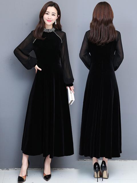 ロングドレス パーティードレス 結婚式 二次会 お呼ばれ マキシ丈 ワンピース ドレス 代 30代 40代 ベルベット メッシュ シフォン ストの通販はau Pay マーケット Happy Toon Wowma店 商品ロットナンバー