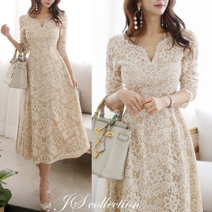 ブランドショッパー付き 華やかレース フレア ミディドレス ワンピース 限定製作 Farmerscentre Com Ng