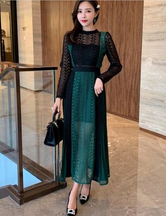 絶賛 上品なグリーンレース ロング丈 ワンピース 結婚式 人気定番 Www Endocenter Com Ua