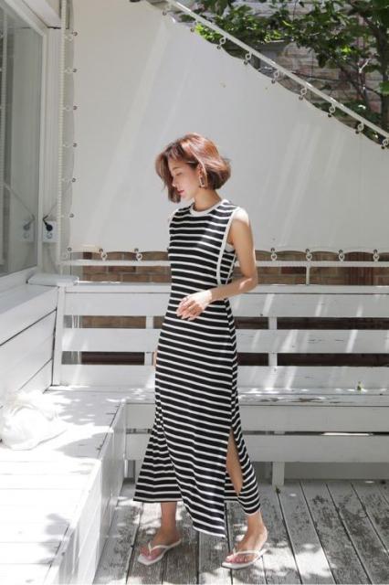 定番 ボーダー柄 デザイン性 レイヤード サイドスリット マキシワンピース ママコーデ 送料無料 0436 の通販はau Pay マーケット Sayurio 商品ロットナンバー