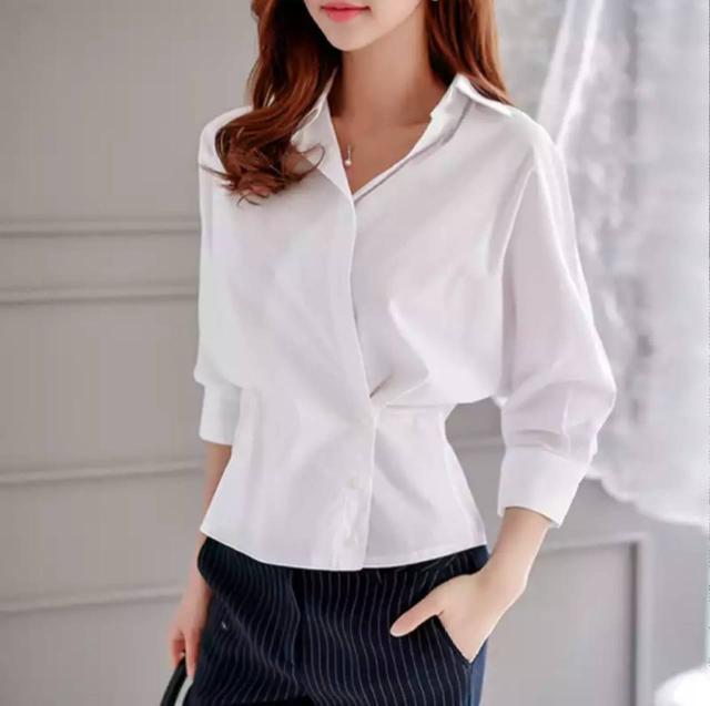 ペプラム ボリューム袖 七分袖 シャツ ブラウス トップス レディース 無地 長袖 メリハリ ホワイト 白 白シャツの通販はau Pay マーケット Sayurio 商品ロットナンバー
