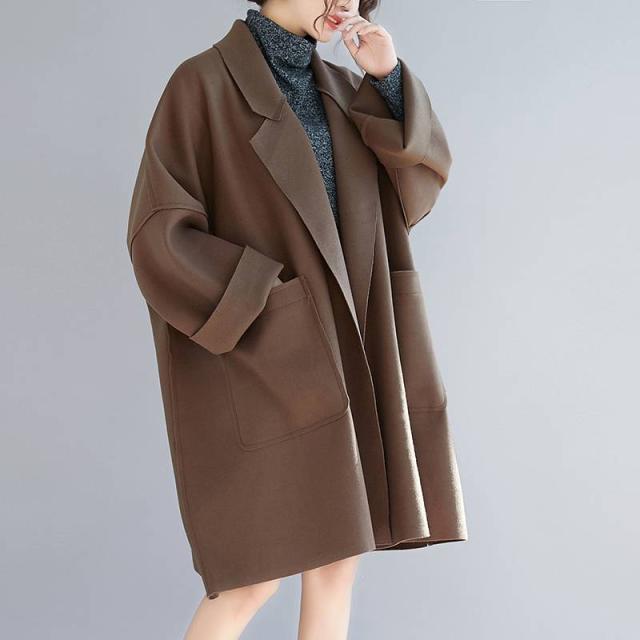 オーバーサイズ コート ひざ丈 ショートコート ハーフコート チェスターコート ワイドシルエット アウター レディース 秋冬 無地 の通販はau Wowma ワウマ Sayurio 商品ロットナンバー