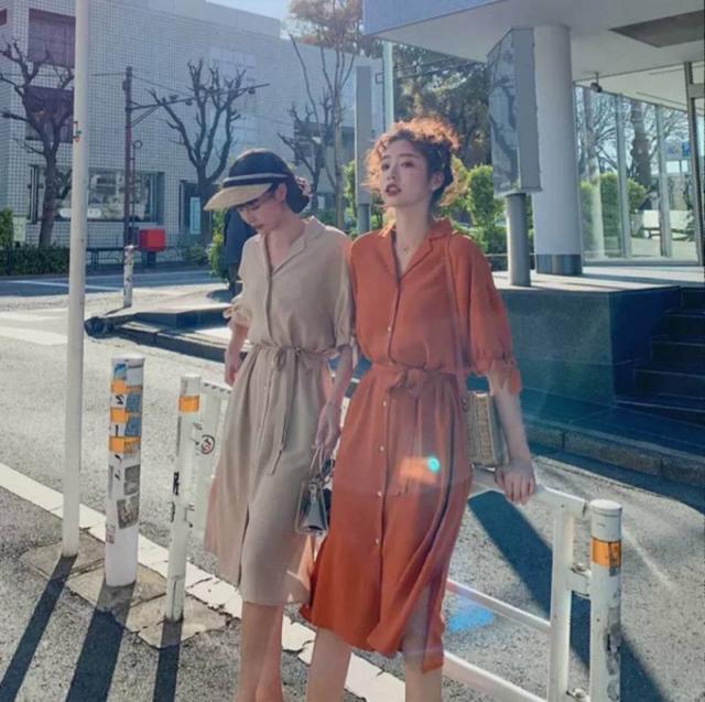 今だけ限定価格 シャツワンピース ワンピース 袖リボン シャツワンピース チュニック スリット ワンピース Aライン ロング丈 ウエストリボン 21年最新海外 Www Songtainews Net