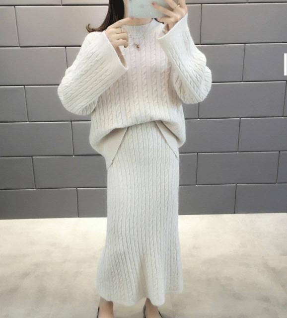 ケーブルニットスカート セットアップ レディース トップス ボトムス ニット セーター セット スカートタイトスカート セミタイト の通販はau Pay マーケット Sayurio 商品ロットナンバー