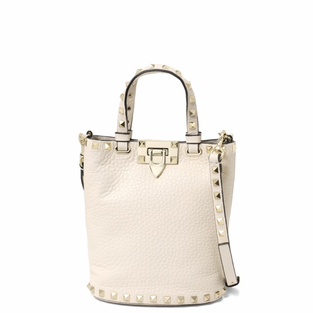 ヴァレンティノ VALENTINO バッグ レディース P0W31VSH I16 ショルダー付 ハンドバッグ ROCKSTUD ロックスタッド LIGHT IVORY ホワイト