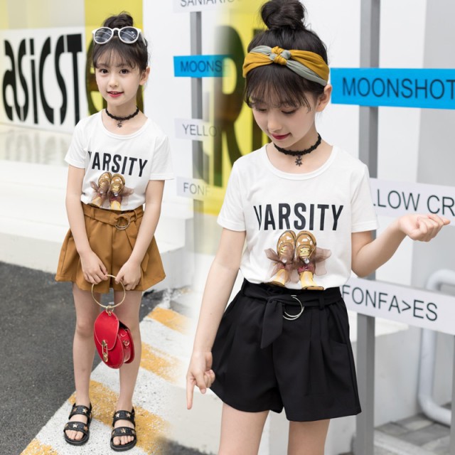 子供服 女の子 半袖 Tシャツ パンツ 新作 韓国 2点セット 夏 女の子 子供服 女の子 半袖 Tシャツ パンツ 新作 韓国 2点セット 夏 女の子
