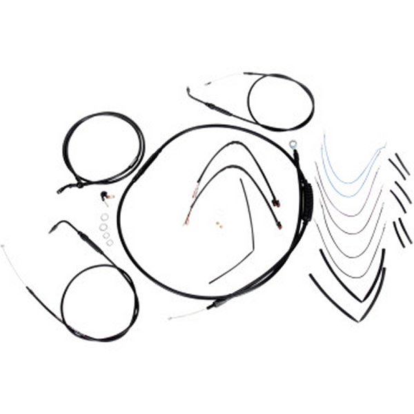 大人気新品 ケーブルキット Brand Burly バーリーブランド 黒 Wo店 14インチ用 Flstc Flstf Flstn 11年 14年 ハンドル周り Sutevalle Org