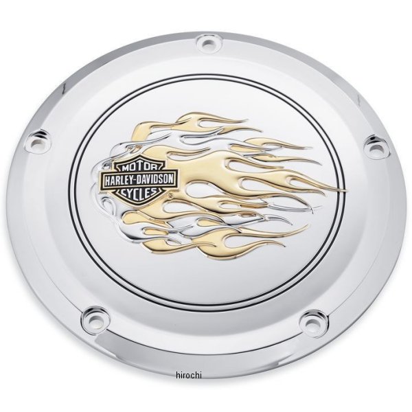 最安値挑戦 ハーレー純正 ダービーカバー フレイム ゴールド 16年以降 ツーリング Wo店 正規販売代理店