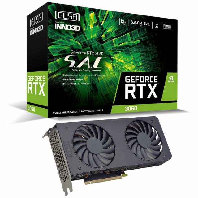 ELSA　ELSA GeForce RTX 3060 S.A.C/L　GD306012GERSH